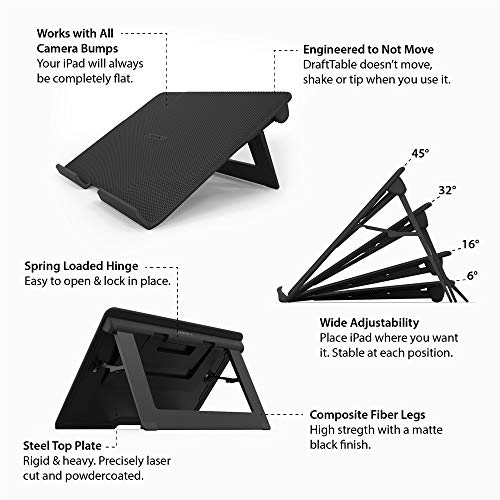 Elevation Lab Drafttable V2 For Ipad Pro (Stand Only) : Rock-Solid & Adjustable | Tablet Stand Holder Dock For Drawing | Ipad, Pro, Air, Mini, Nexus, Kindle, & Use As Laptop Stand #TOP1