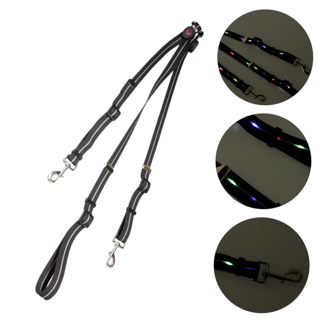 Pechera LED Recargable para Caballo de Alta Visibilidad | Negro, Ajuste Regulable, Carga por Cable Usb, Pu y Nylon Carcasa Abs y Aleación de Aluminio Estilo Aleatorio