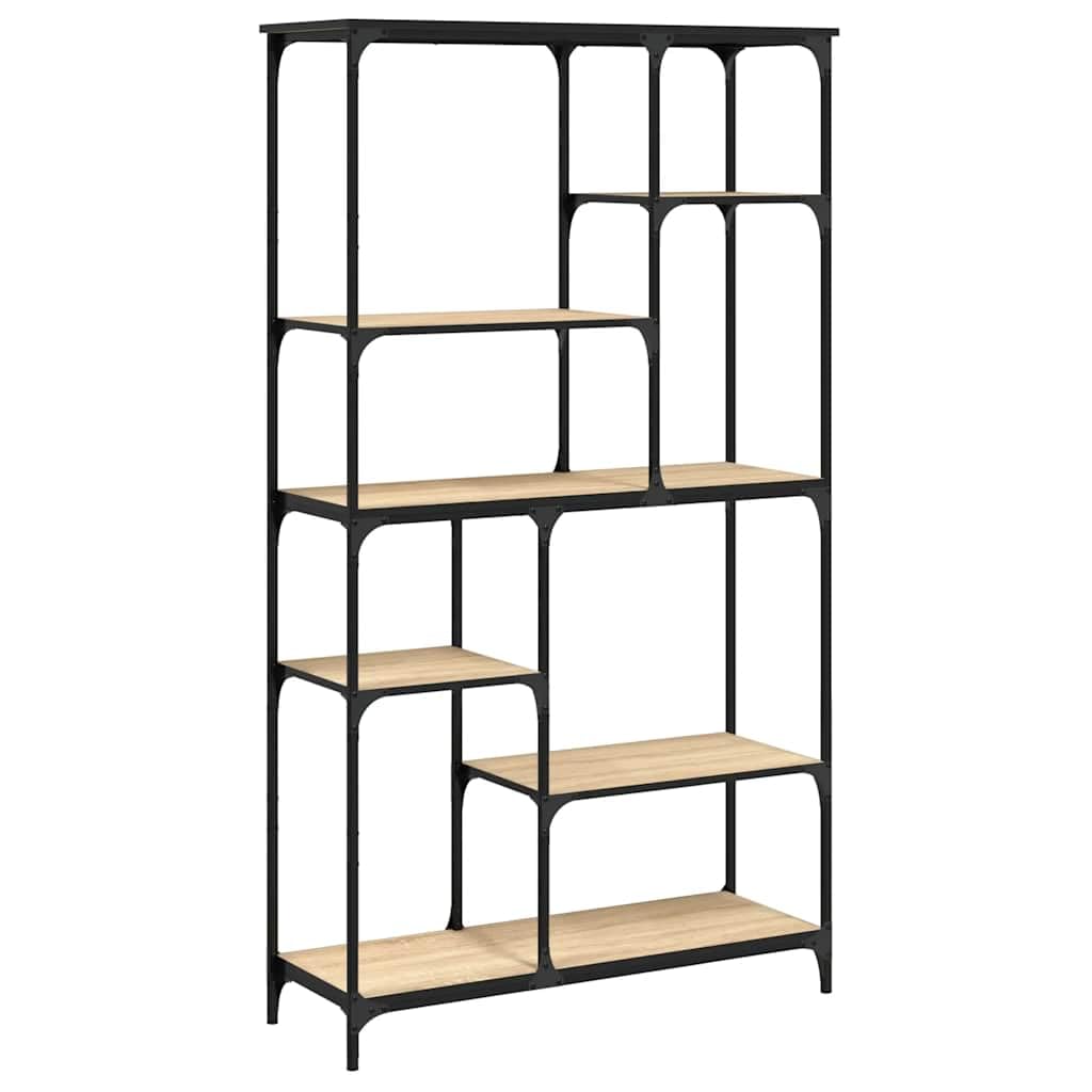 Generisch Bücherregal Sonoma-Eiche 99x35,5x176 cm Holzwerkstoff und Stahl,Möbel,Regalsysteme,Bücherregale Bücherschränke-835410