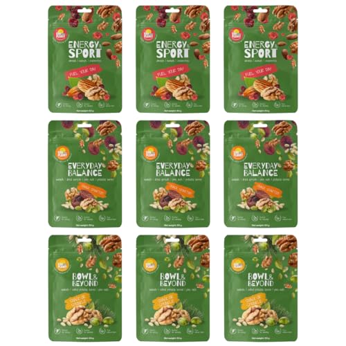 TRAIL MIX | 100% NATURAL | HEALTHY SNACK | PREMIUM NUT BLEND | PERFECT FOR SNACKING & COOKING | 9 PACK by 50g (ULTIMATE MIX)