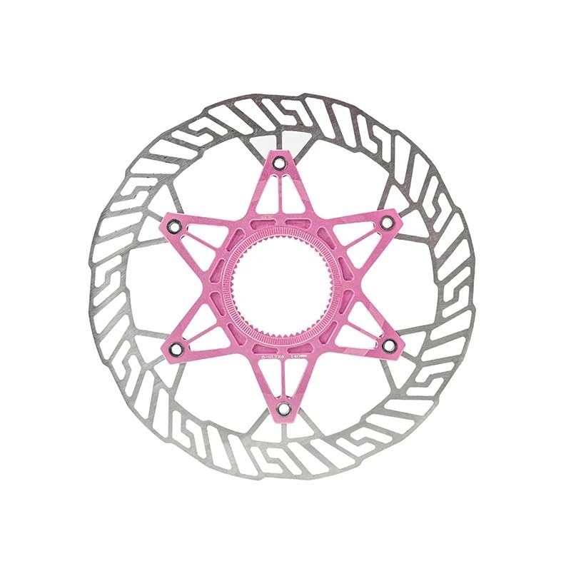 Rowerowe średnie tarcze blokujące Rowerowe klocki hamulcowe Żwirowe lekkie tarcze 160 mm 140 mm bez osłon blokujących(Pink 140mm)