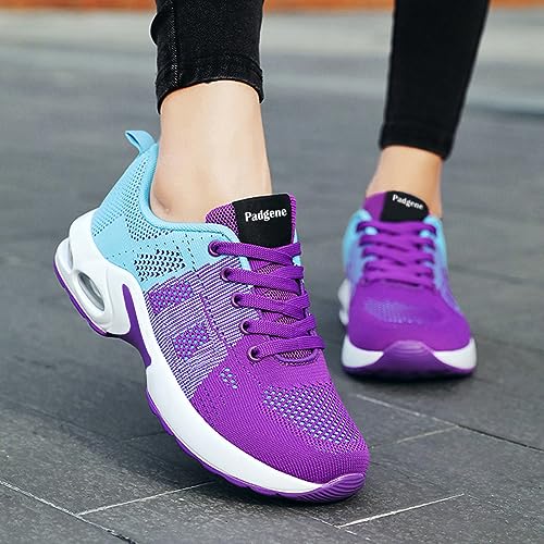 Image of Padgene Womens Sneakers Air Cushion Running Shoes Lightweight Tennis Walking Shoes Mesh Breathable Gym Work Fashion Sneakers Athletic Comfortable Casual