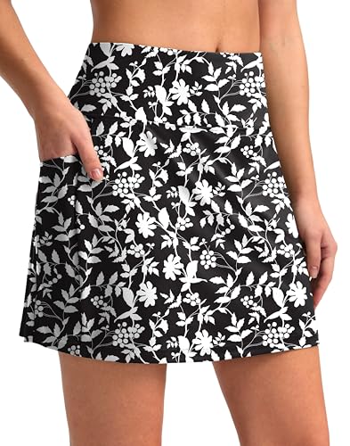 Image of G Gradual Women's 16 inch Swim Skirt with Pockets High Waisted Tummy Control Modest Swimsuit Bathing Suit Bottoms for Women