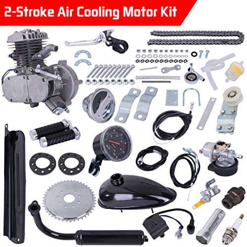 Upgrade 80cc 2 Stroke Cycle Motor Kit Motorized Bike Kit, Petrol Gas