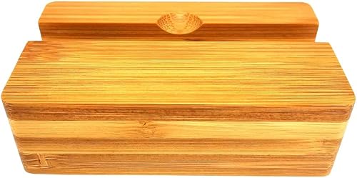 Miniatura 6 de Fanshu - Amplificador de soporte para teléfono celular, soporte para teléfono móvil de escritorio, soporte universal portátil de madera para