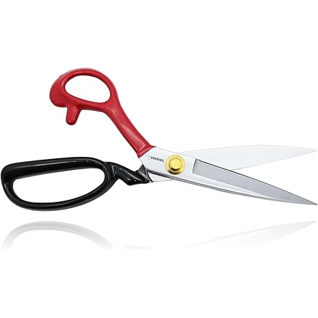 Professional 10-Inch Heavy-Duty Fabric Scissors for Left-Handed Users
