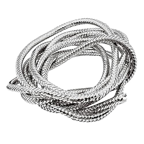 AMLESO Mylar Braid Tubing Fly Tying Materials 3mm Braid Mylar Tube for Fly Tying Lure Making Supplies, Silver