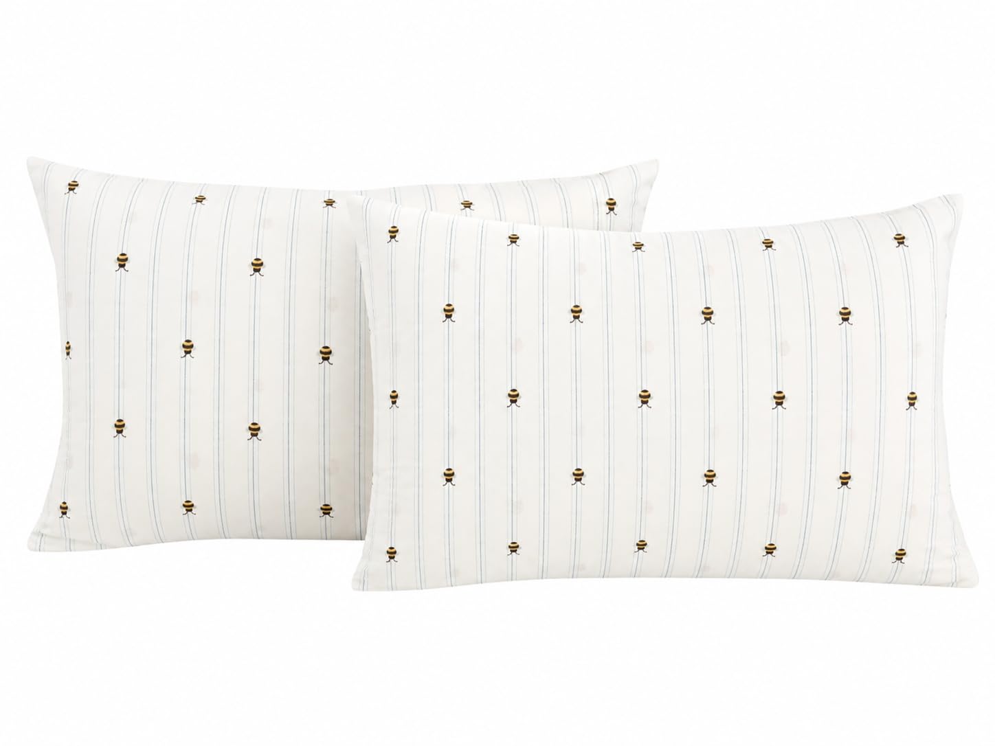 ARLinen Cotton Pillow Cover Set of 2 | Soft & Breathable Premium Cotton Pillow Covers | 16 x 24 Inch Standard Size | Durable, Stylish & Comfortable Pillowcase for Bedroom - BEE Print-image-16