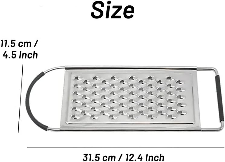 Miniatura 5 de 1 paquete de rallador de queso, rallador de queso de acero inoxidable de mano, rallador de alimentos con mango antideslizante, ralladores para