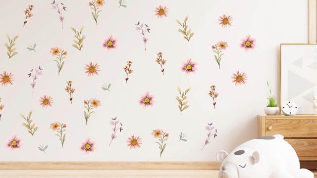 Vinilos decorativos florales Boho Mfault 35 x 12 pulgadas miniatura 7