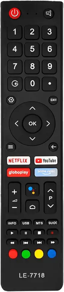 Controle Remoto COM PILHA Compatível Philco Smart TV 4K PTV42 PTV32