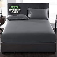Vista 4 de Sábana bajera ajustable COSMOPLUS tamaño Queen (sin sábana encimera ni fundas de almohada), micropunto elástico en 4 direcciones, ajuste cómodo, sin