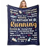 Loxezom Running Gifts for Women/Men, Marathon Gifts for Runners, Running Accessories for Women, Cross Country/Marathon Presents, Track and Field Gift Blanket 50'X60'