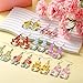 Glenmal 9 Pairs 4th of July Holiday Earrings for Women Summer Gnome/Truck/Floral Vase Acrylic Drop Dangle Earring(Fresh Style)