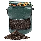 ÜBERALL KOMPOSTIEREN - In diesem 80 Liter großen Mini Schnellkomposter mit 50 cm Höhe und 45 cm Durchmesser können Sie wie bei einem herkömmlichen Komposter ihre Pflanzenabfälle aus Garten und Küche in natürlichen Kompost Dünger verwandeln - kinderleicht und ohne Zusammenbau erschaffen Sie ihr eigenes kleines 