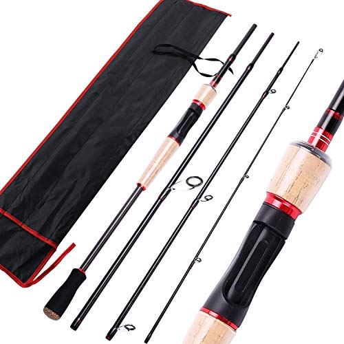 Baitcasting Spinning Fishing Rod 2.1M 2.4M 4 Section M Power Portable Carbon Travel