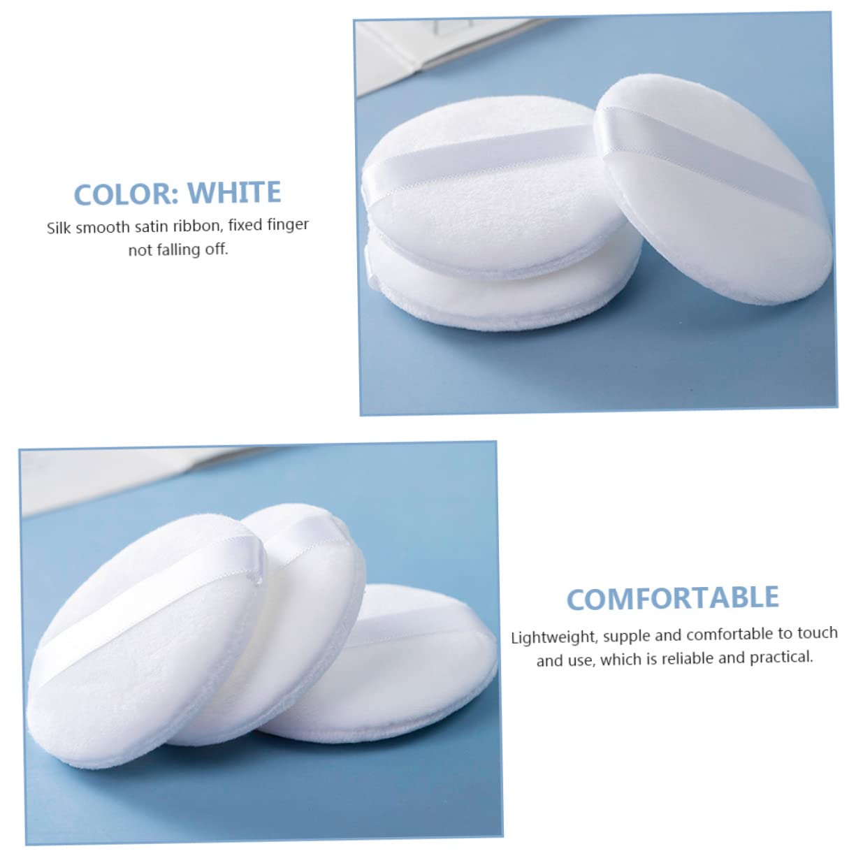 PartyKindom Fluffy Powder Puff for Makeup 5pcs Set Girl Cosmetics Puff Tool Gentle Touch Perfect for Daily Use