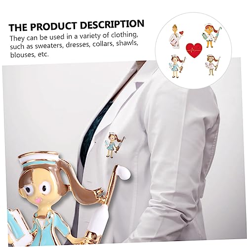 Broches forme de cœur égayer une blouse médicale accessoires vêtements - 3