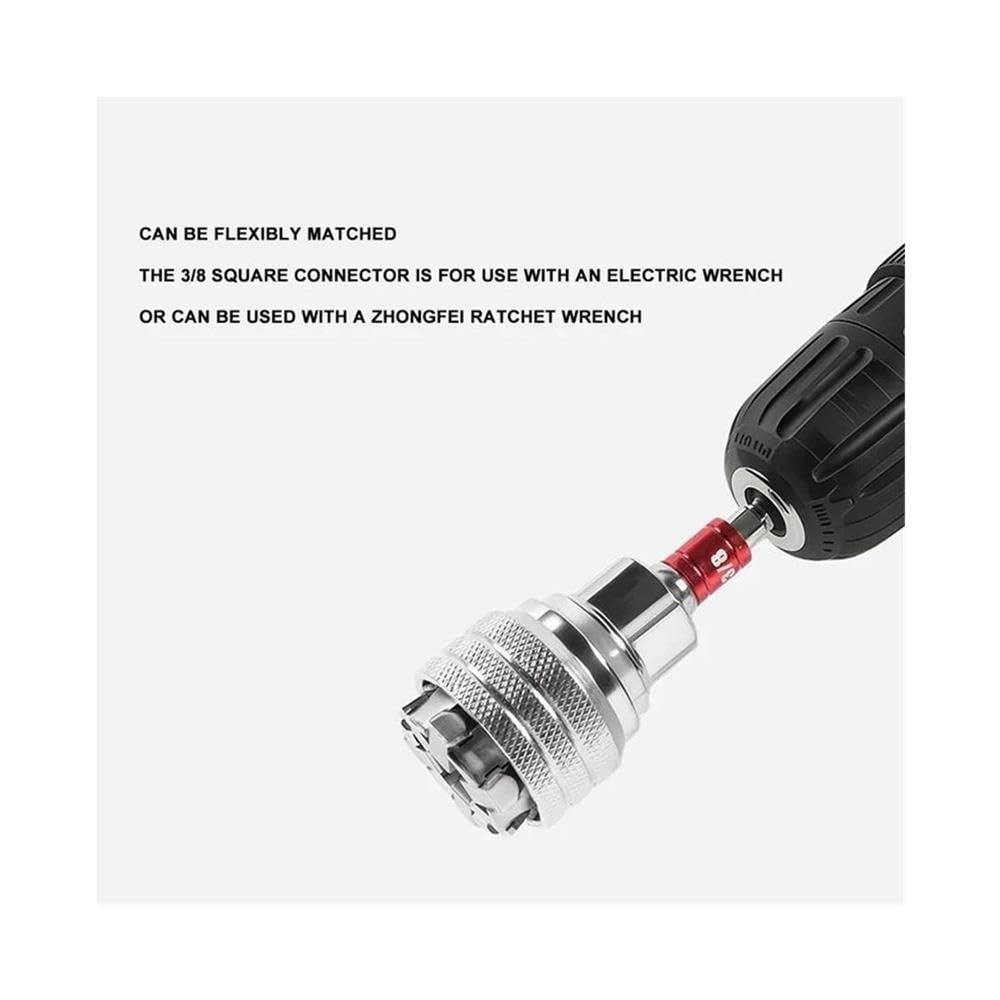 Bigbibi Adattatore a presa esagonale regolabile da 3 pezzi for trapano e chiave a cricchetto(B-3set)