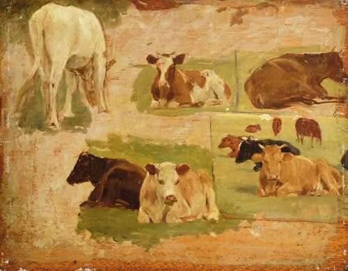 Peinture poster affiche vaches Eugène Boudin décorations maison