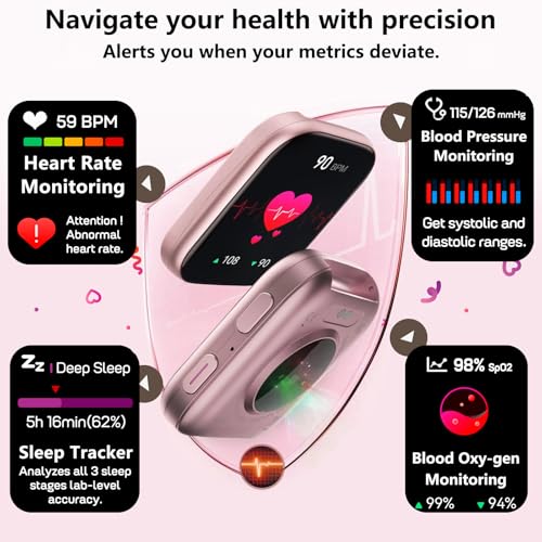 image for MorePro Fitness Tracker with 24/7 Heart Rate & Blood Pressure Monitor,