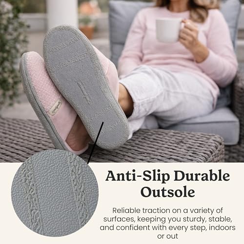 Image of Dearfoams Women's Samantha Knit Closed Toe Scuff Slipper
