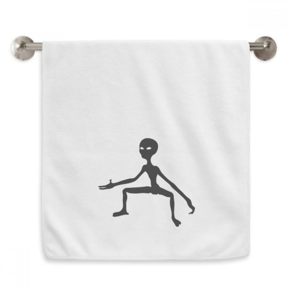 Serviette alien en coton blanc 13x29 pouces pour toilette quotidienne