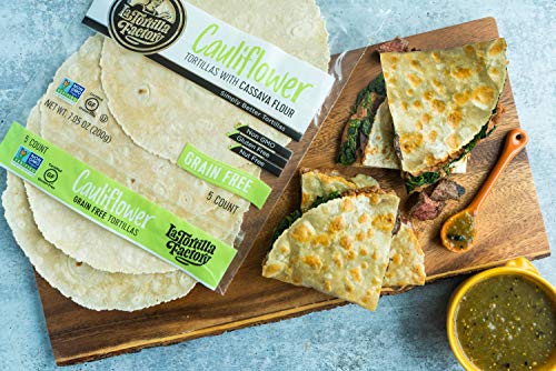 La Tortilla Factory Grain-Free Cauliflower Tortillas, 5-Count, 6 Packages