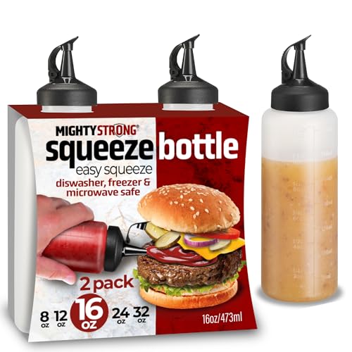 16 oz Condiment Squeeze Bottles 2 Pack