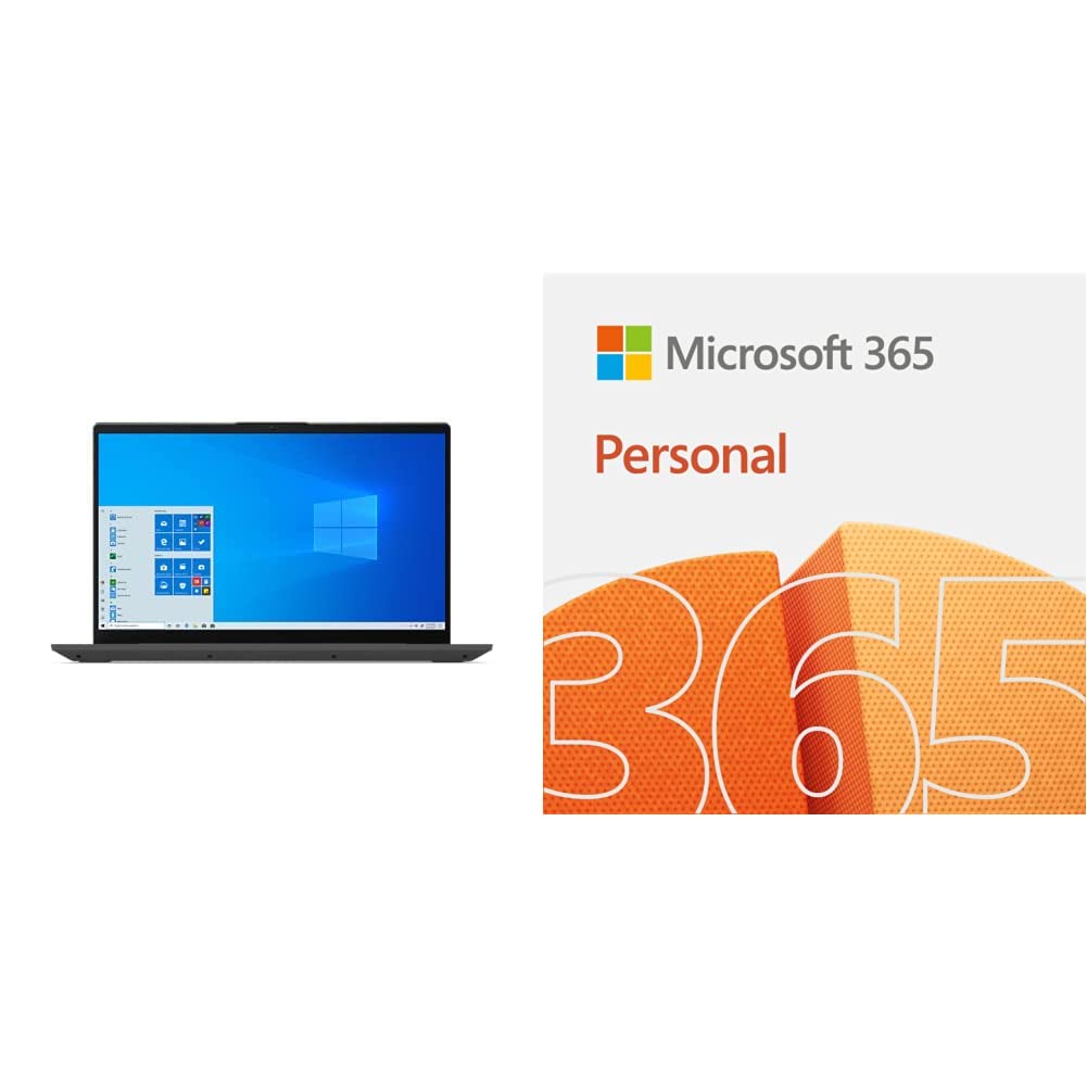 Lenovo Ideapad 5, Slim Laptop, 15.6Inches Fhd Display, Intel Core I5 1135G7, 8GB RAM, 512 GB Ssd, Nvidia Geforce Mx450 2GB GDDR6, Graphite Grey, Ideapad 5 15Itl05 & Microsoft M365 Personal, White