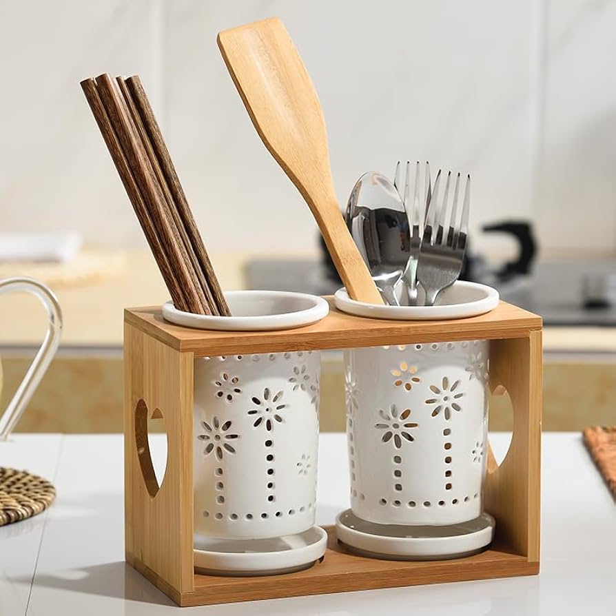 陶器カトラリー立て