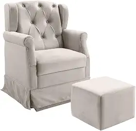 Speciale Home - Poltrona Cadeira de Amamentação Balanço Ternura com puff Speciale Home
