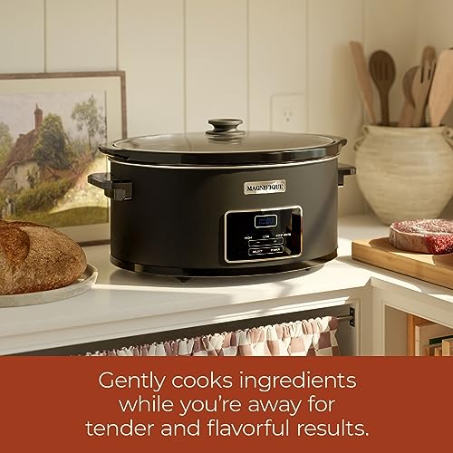 [NEW] MAGNIFIQUE Oval Manual Slow Cooker with Keep Warm Setting - Perfect Kitchen Small Appliance for Family Dinners - Thumbnail 4
