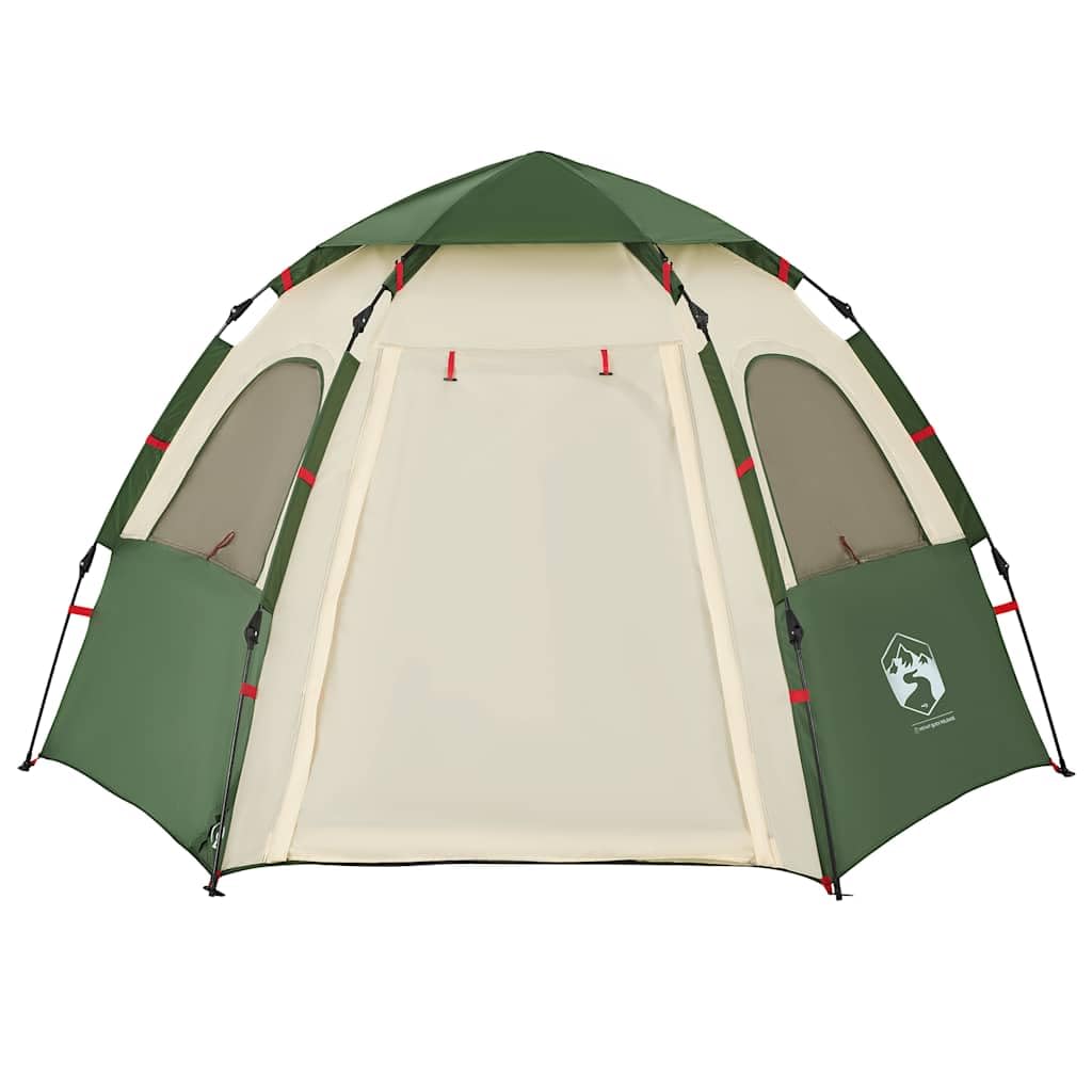 Namiot kempingowy dla osób, zielony, Quick Release 190T, poliester, wodoszczelny, ze śledziami i linami napinającymi, w zestawie torba do przenoszenia, na kemping, festiwal, wędrówki