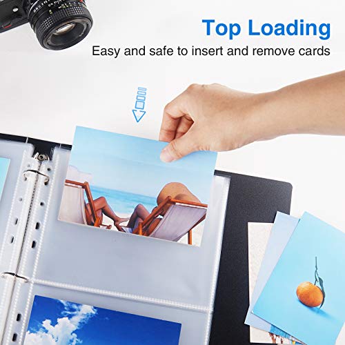 Sooez 30 Pack Heavy Duty Photos Or Postcards Page Protectors, Plastic Clear Photo Holder Sleeves For 3 Ring Binder, Two 5'' X 7'' Pockets Per Page, Top Loading Perfect For Checking & Organizing #TOP5