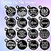 Engraved Dog Tag Stainless Steel Dog ID Tag Personalized Dog Tags Engraved For Pets, Cute Cat & Dog Name Tags Custom Pattern Engraved Round Black