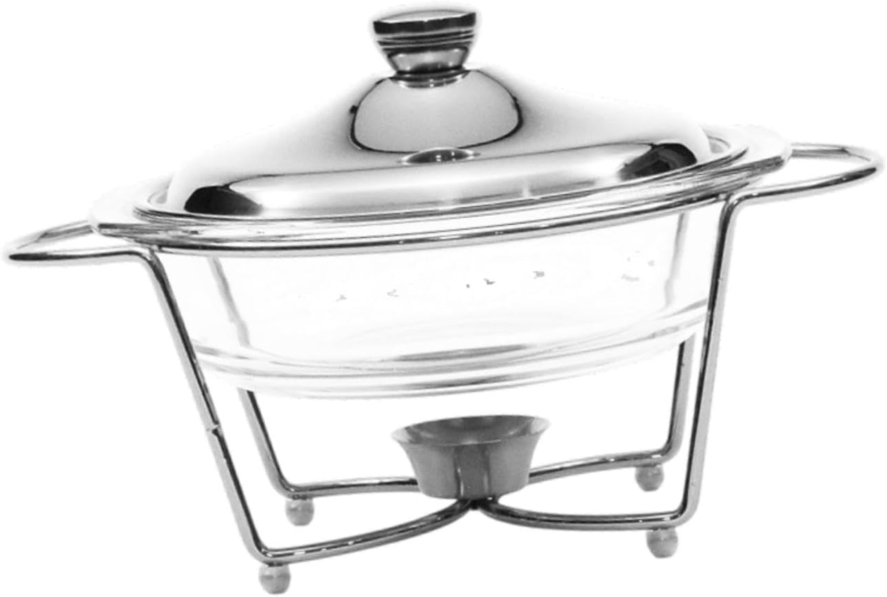 チェーフィングディッシュ ビュッフェセット ラウンドチェーフィングディッシュ, 銀, 20.3&times;32.8cm