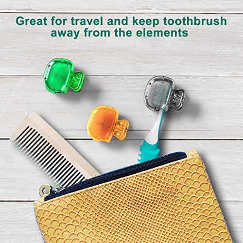 Mspan Toothbrush Head Cover Cap: Toothbrush Protector Brush Pod Case Protective Plastic Clip Travel - 8 Packs #TOP5