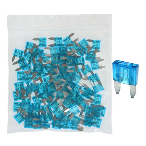 Preisvergleich Produktbild 100 Flachstecksicherung Mini-Sicherung 15A / 32V / blau