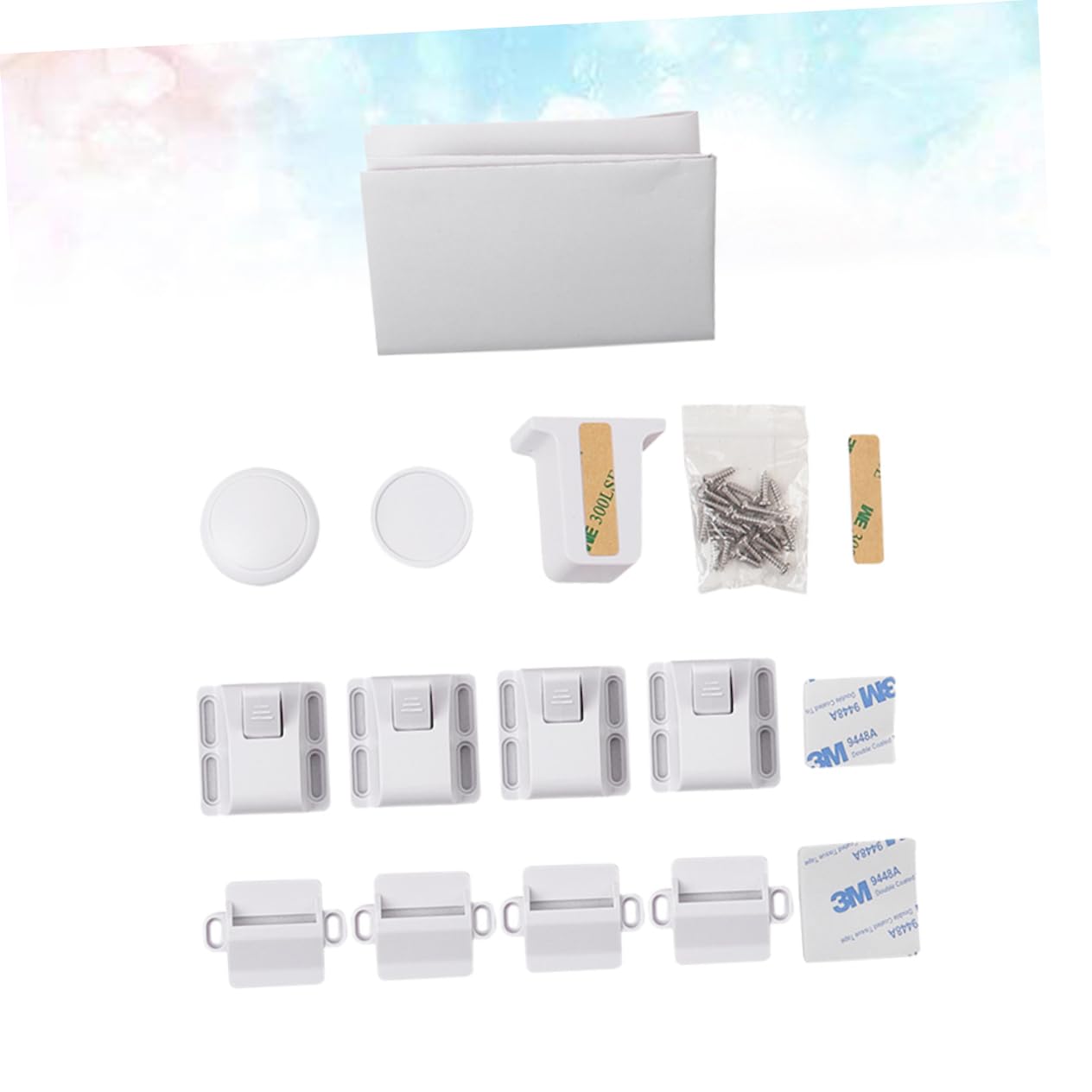 2 Uds Cerradura De Refrigerador Para Niños Cerraduras De Cajón De Bebé Cerraduras De Gabinete Para Niños Lazy Susan Cerradura Infantil Botón Pulsador Pestillo De Gabinete