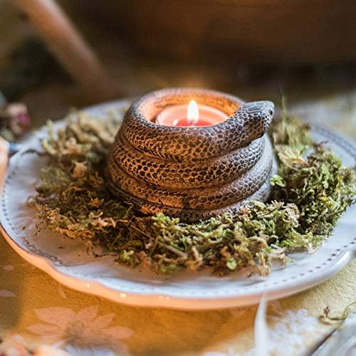 3D Coiled Snake Resin Candlestick Candle Holder Ornament Home Decoration - Image 4