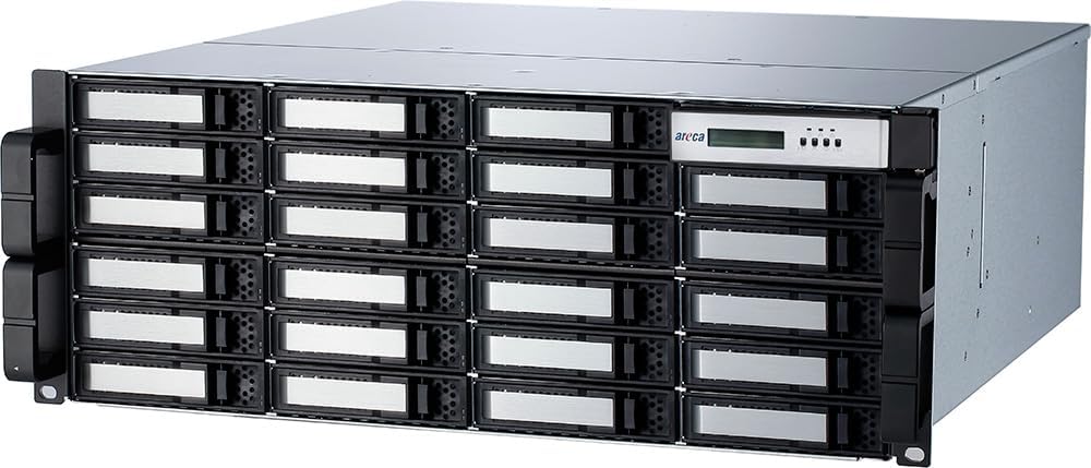 Areca ARC-8050T3 12/16/24 Bay Thunderbolt 3 Rackmount Enclosure for RAID 0/1/1E/3/5/6/10/30/50/60 Single Disk or JBOD (12 Bay)