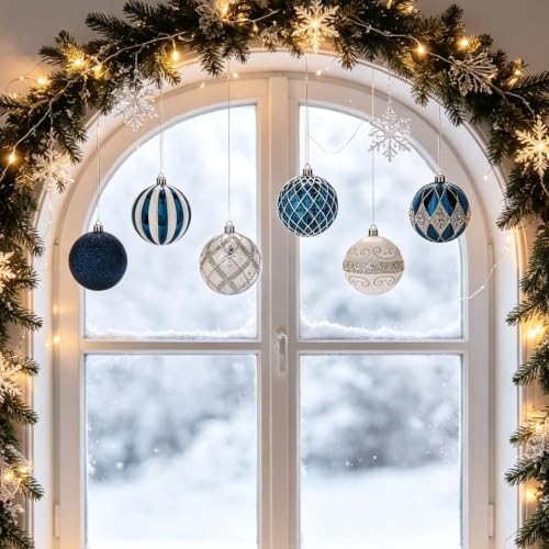 24 Pcs Ball Shaped Christmas Ornaments 2.36In Plastic Balls Shatterproof - image 8