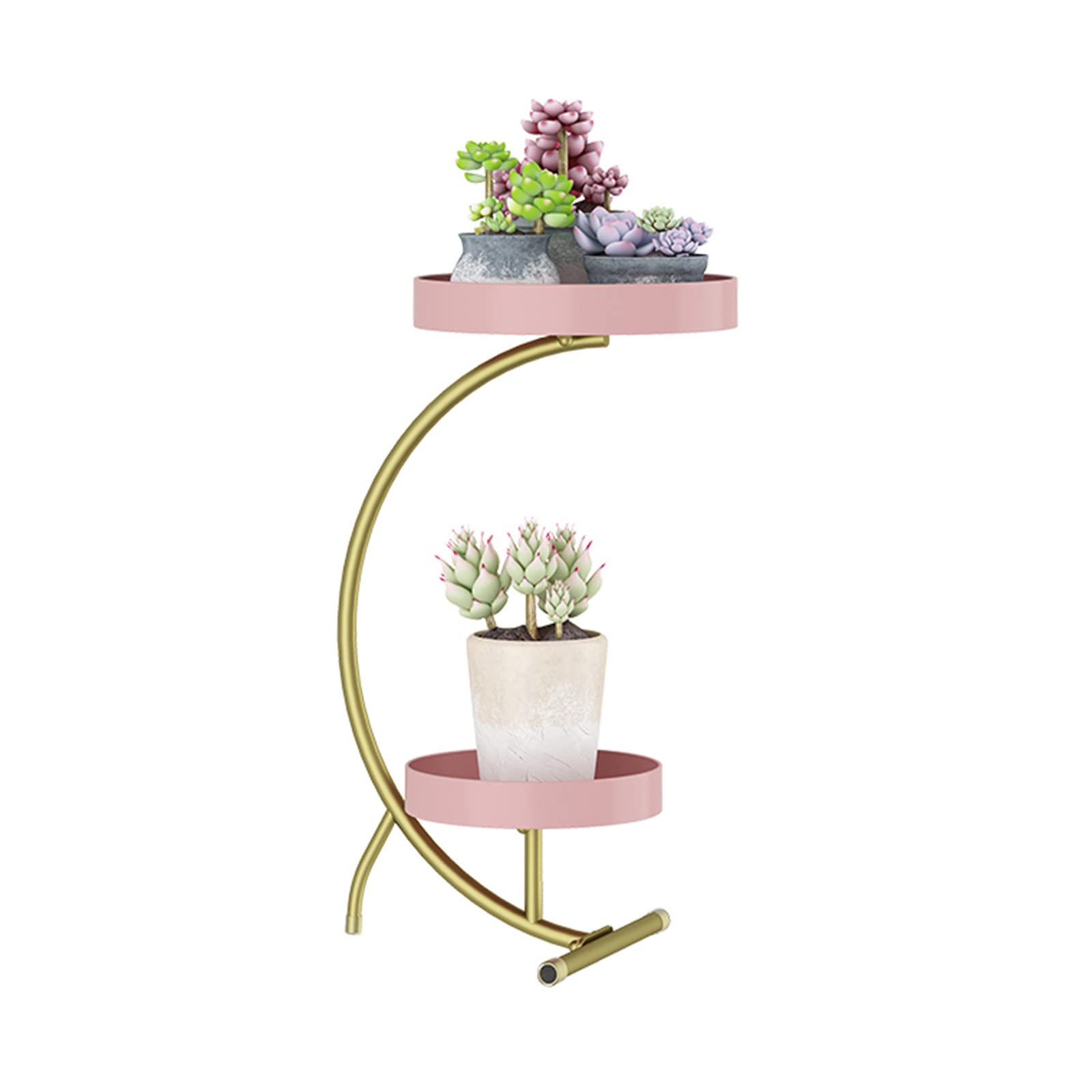 Espositore per Fiori da Esterno, portavasi per Interni, portavasi in Metallo Alto, portavasi in Ferro a 2 Livelli, portavasi in Metallo per Soggiorno/Salotto, casa/Balcone