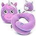 BCOZZY Oreiller De Voyage avec Soutien du Menton pour Enfants De 3 à 7 Ans- Empêche La Tête De Tomber vers l'avant- pour Les Voyages en Voiture. Lavable, Taille Small, Violet Clair Licorne