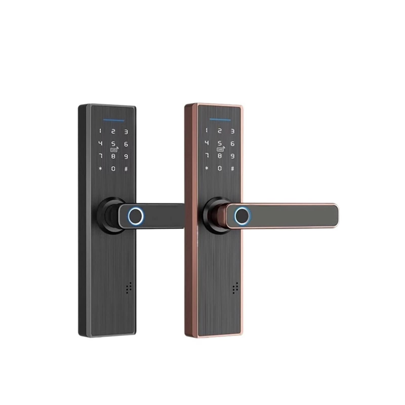 bezkluczykowy zamek do drzwi wejściowych Smart Home Door Lock Fingerprint Lock Fechadura Eletronica WiFi Smart Lock Cerradura Inteligente Password IC Card Unlock Inteligentny zamek drzwiowy (kolor :