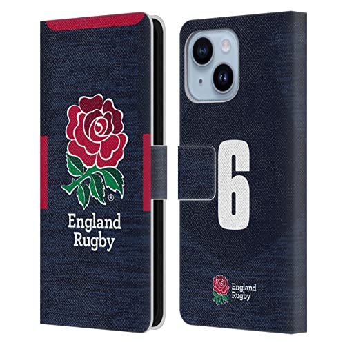 Coque England Rugby iPhone 14 Plus Étui Portefeuille Cuir Away