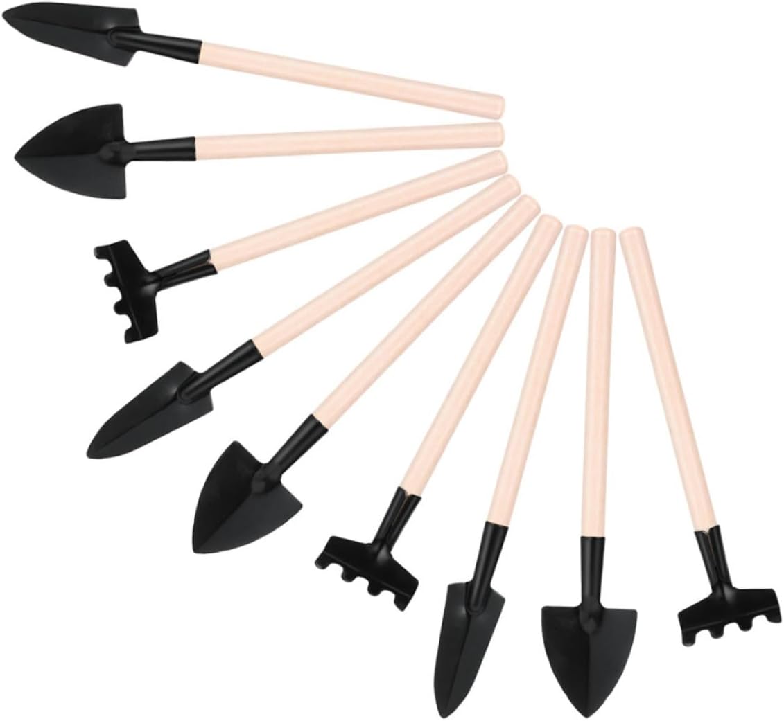 9pcs Mini Garden Hand Tool Set with Shovel, Trowel, and Rake for Planting and Transplanting Succulents, Potted Flowers, and Small Plants