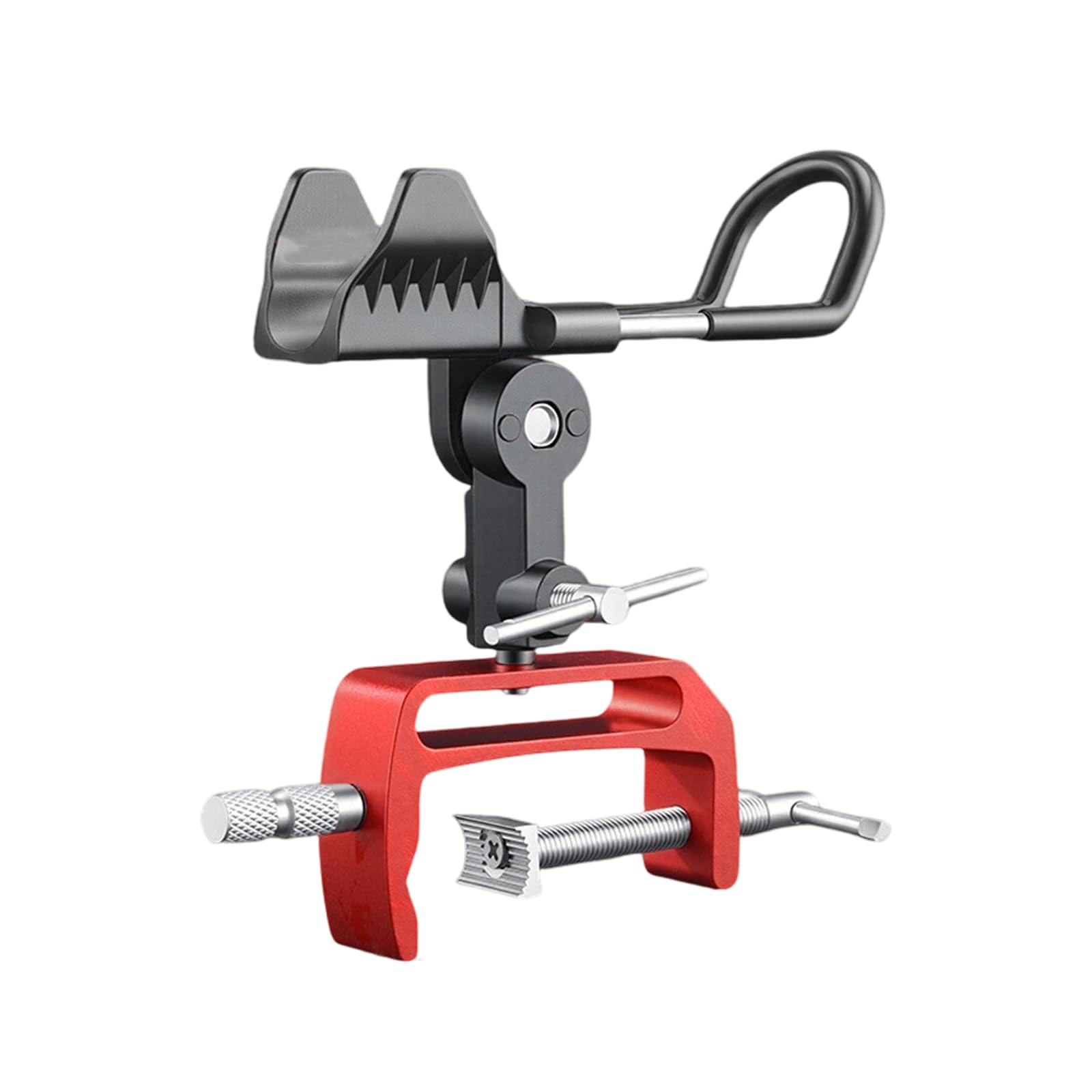 QIAOLIDA Sturdy Aluminum Fishing Rod Holder For Boats Featuring Complete Rotation And Adjustable Clamp