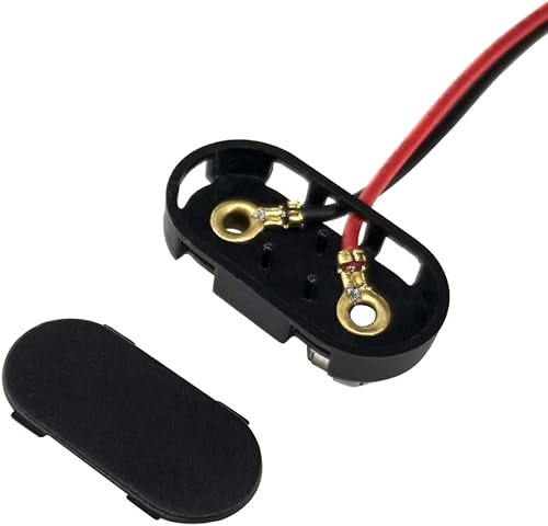 Miniatura 5 de Conector de batería de 9 V, 10 piezas tipo T de 9 voltios conector de hebilla de plástico duro utilizado en experimentos estudiantiles, u otros